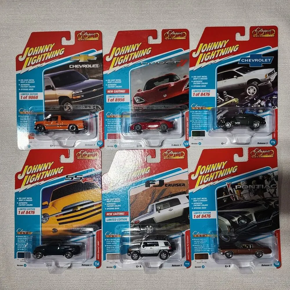Johnny lightning diecast cars classic gold collection lot of 6 cars